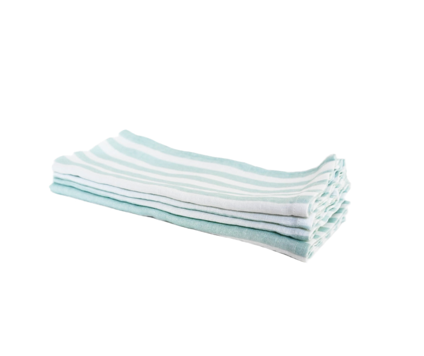 Set of Four Pool Striped Linen Napkins