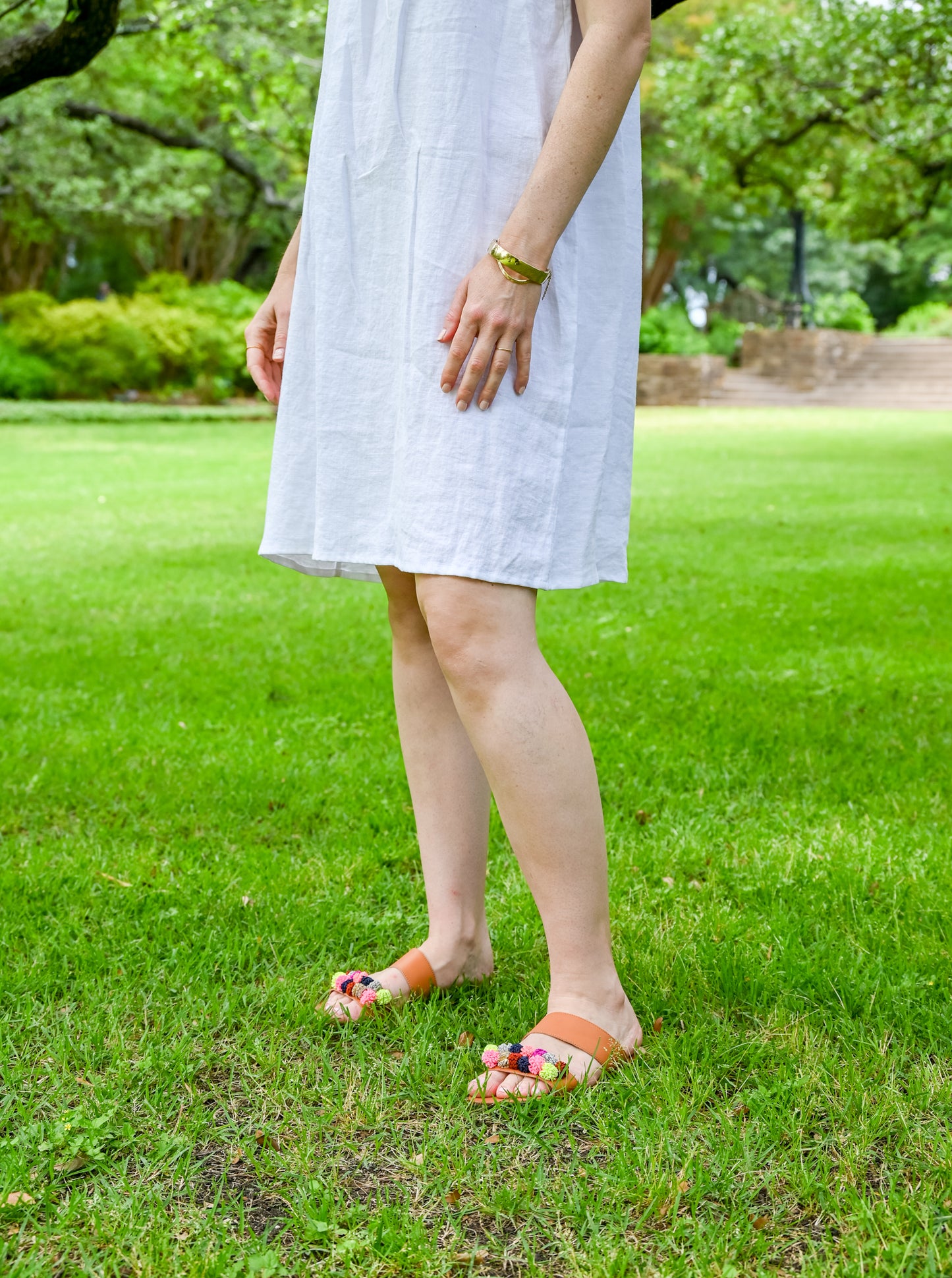 Laguna Linen Short Dress in Blanc