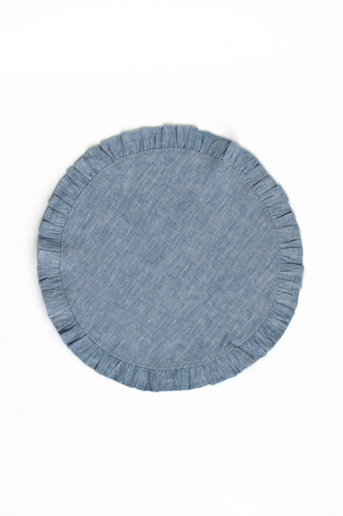 Set of Two Linen Placemats in Chambray