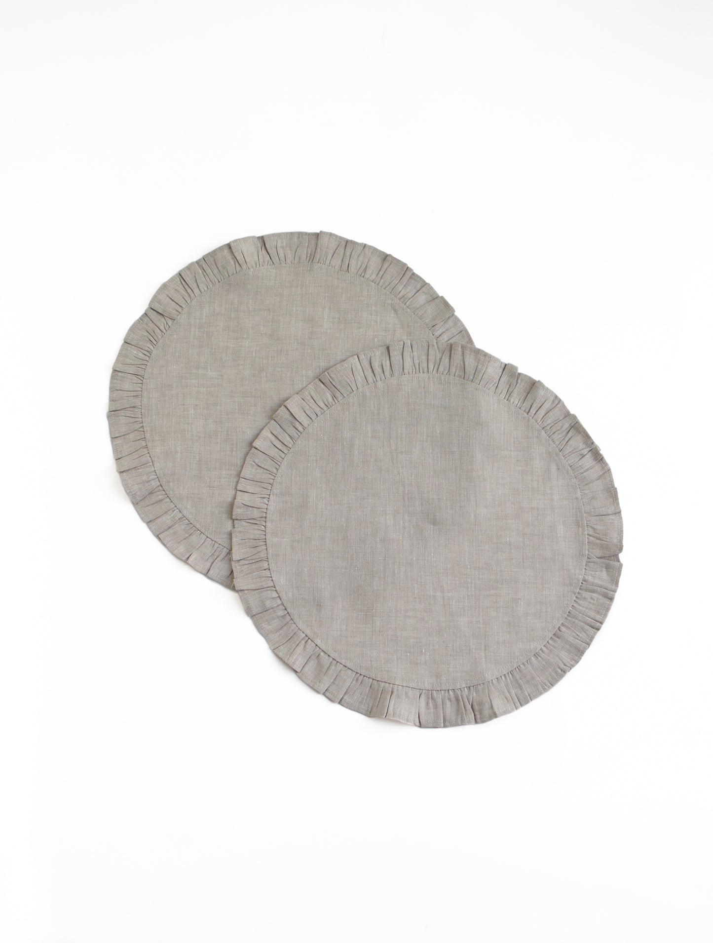 Set of Two Linen Placemats in Oatmeal