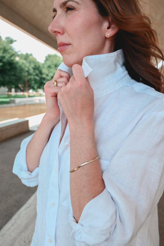 Neutral Linen Top